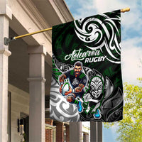 NZ Aotearoa Rugby Garden Flag New Zealand Silver Fern DT02 House Flag Green - Polynesian Pride