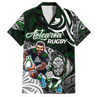 Personalized NZ Aotearoa Rugby Hawaiian Shirt New Zealand Silver Fern DT02 Green - Polynesian Pride
