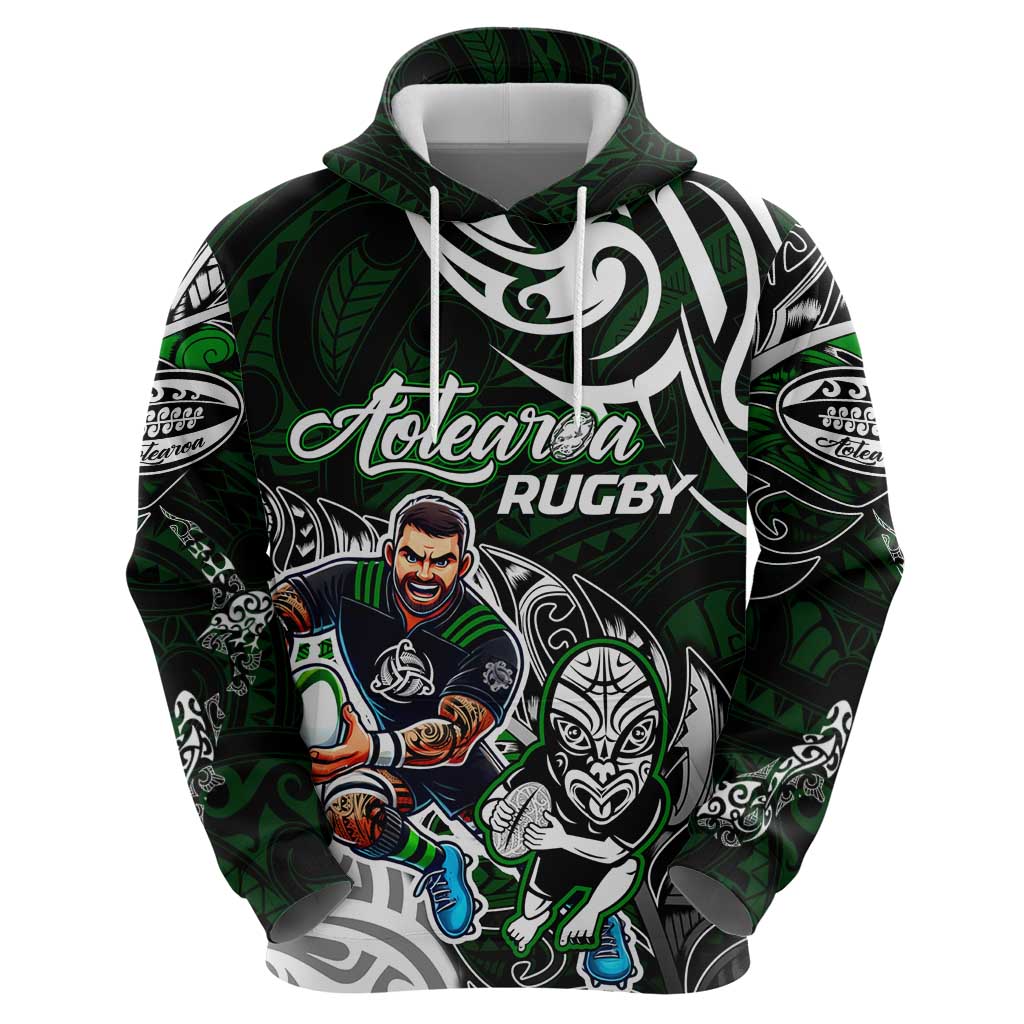 Personalized NZ Aotearoa Rugby Hoodie New Zealand Silver Fern DT02 - Polynesian Pride