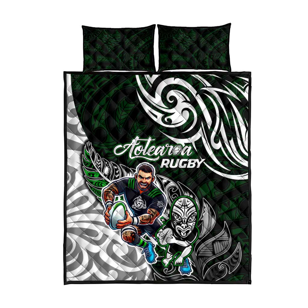 NZ Aotearoa Rugby Quilt Bed Set New Zealand Silver Fern DT02 - Polynesian Pride