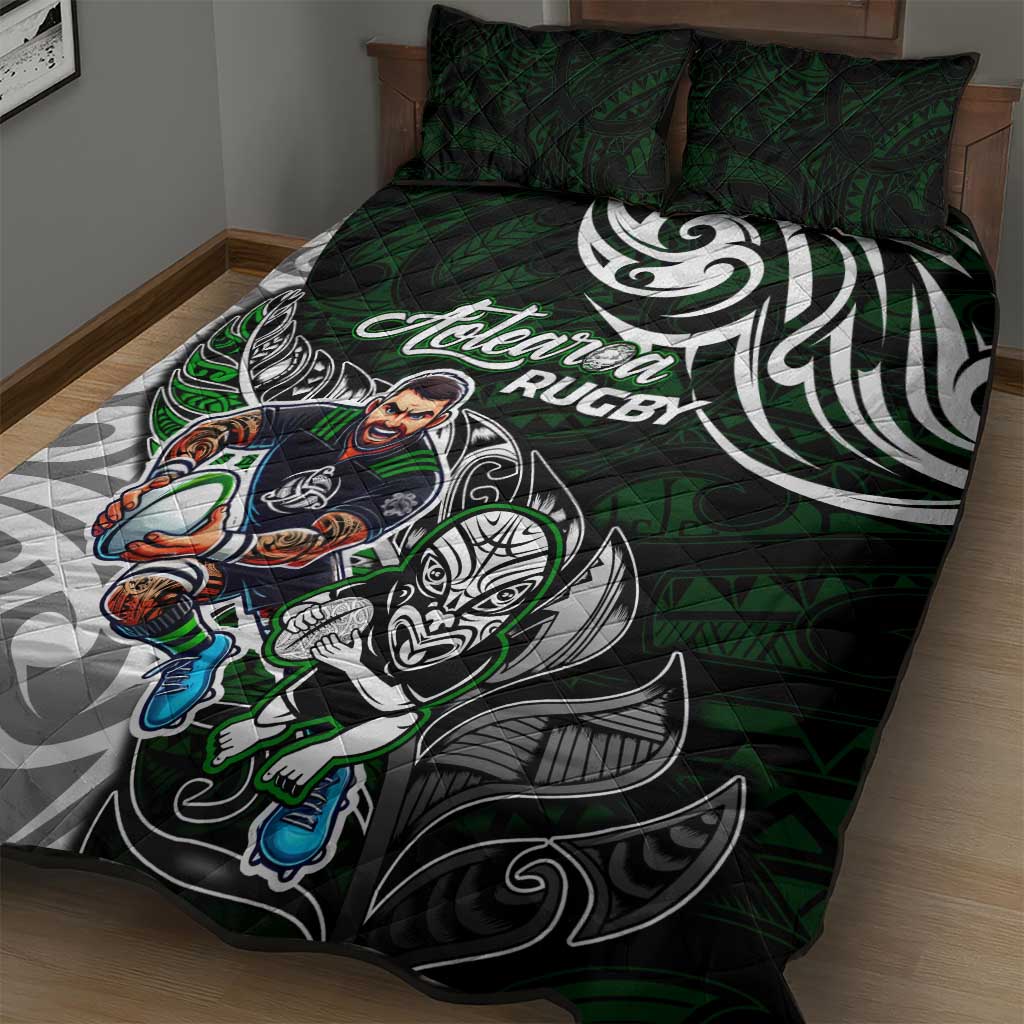 NZ Aotearoa Rugby Quilt Bed Set New Zealand Silver Fern DT02 - Polynesian Pride