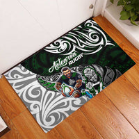 NZ Aotearoa Rugby Rubber Doormat New Zealand Silver Fern DT02 - Polynesian Pride