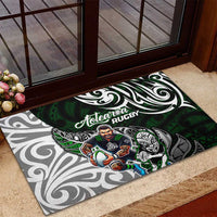 NZ Aotearoa Rugby Rubber Doormat New Zealand Silver Fern DT02 - Polynesian Pride