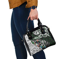 NZ Aotearoa Rugby Shoulder Handbag New Zealand Silver Fern DT02 - Polynesian Pride