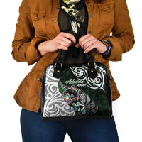 NZ Aotearoa Rugby Shoulder Handbag New Zealand Silver Fern DT02 - Polynesian Pride