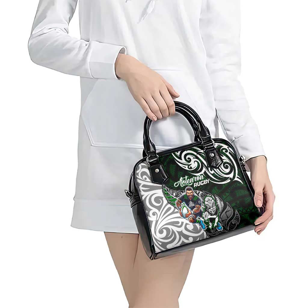 NZ Aotearoa Rugby Shoulder Handbag New Zealand Silver Fern DT02 - Polynesian Pride