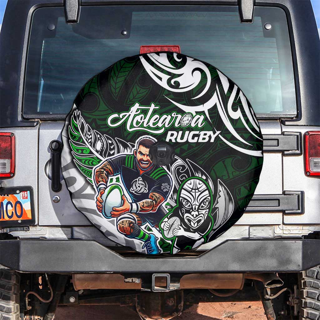 NZ Aotearoa Rugby Spare Tire Cover New Zealand Silver Fern