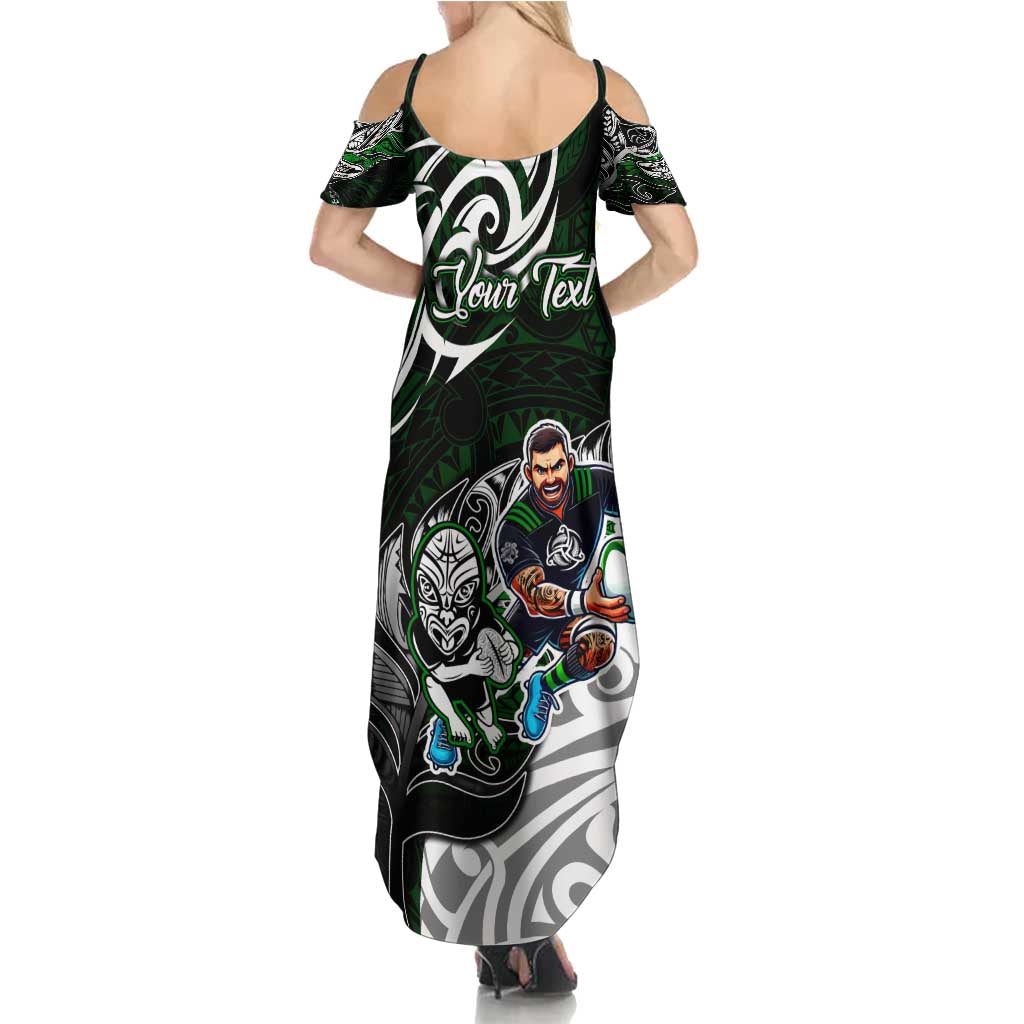 Personalized NZ Aotearoa Rugby Summer Maxi Dress New Zealand Silver Fern DT02 - Polynesian Pride
