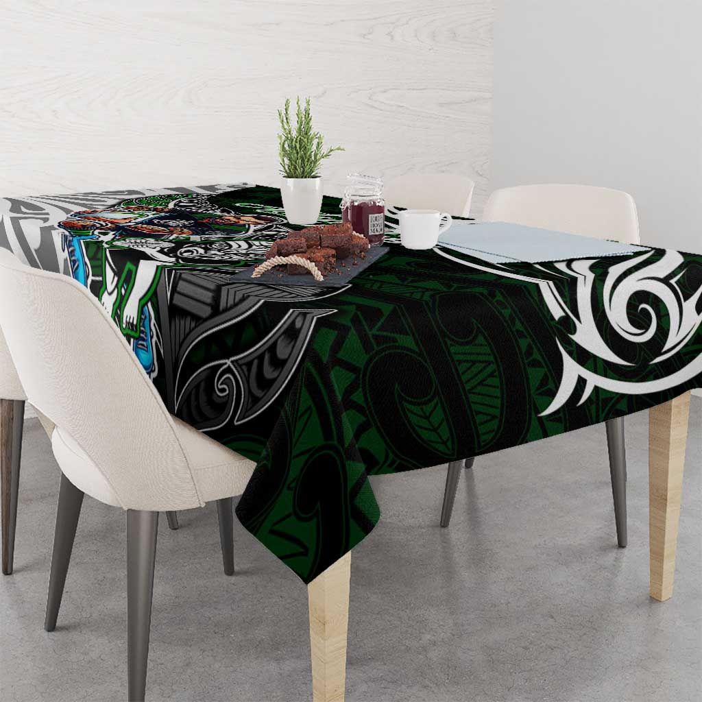 NZ Aotearoa Rugby Tablecloth New Zealand Silver Fern DT02 - Polynesian Pride