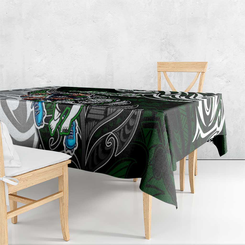NZ Aotearoa Rugby Tablecloth New Zealand Silver Fern DT02 - Polynesian Pride