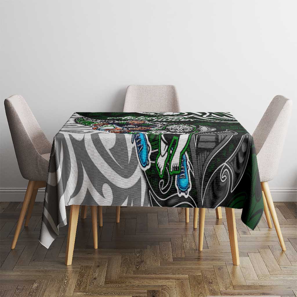 NZ Aotearoa Rugby Tablecloth New Zealand Silver Fern DT02 - Polynesian Pride