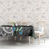 NZ Aotearoa Rugby Tablecloth New Zealand Silver Fern DT02 - Polynesian Pride