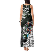 Personalized NZ Aotearoa Rugby Tank Maxi Dress New Zealand Silver Fern DT02 - Polynesian Pride