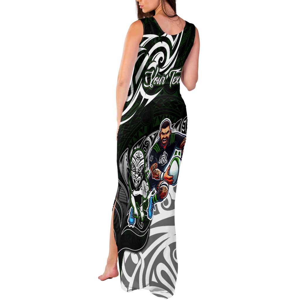 Personalized NZ Aotearoa Rugby Tank Maxi Dress New Zealand Silver Fern DT02 - Polynesian Pride