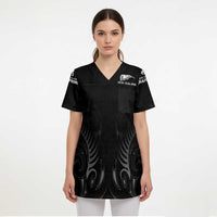 New Zealand Scrub Top Rugby 2023 Champions Black DT02 - Polynesian Pride