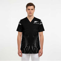 New Zealand Scrub Top Rugby 2023 Champions Black DT02 - Polynesian Pride