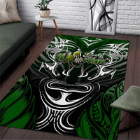 Warriors Maori Darts Area Rug New Zealand Darts Silver Fern DT02 Green - Polynesian Pride