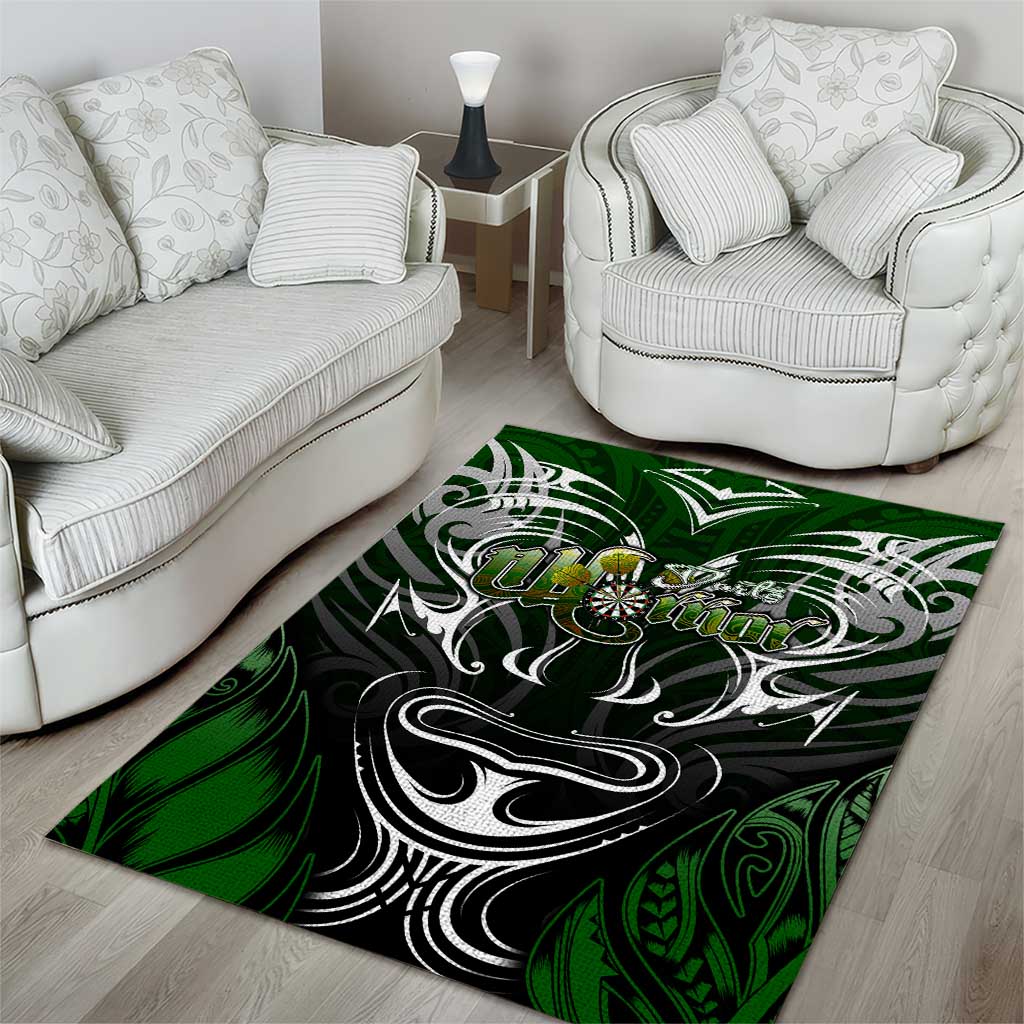 Warriors Maori Darts Area Rug New Zealand Darts Silver Fern DT02 - Polynesian Pride