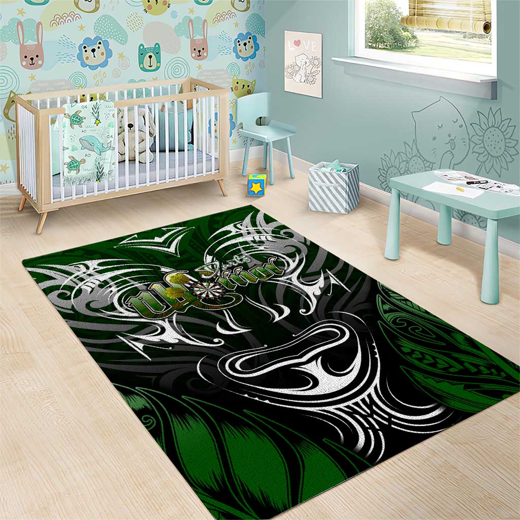 Warriors Maori Darts Area Rug New Zealand Darts Silver Fern DT02 - Polynesian Pride