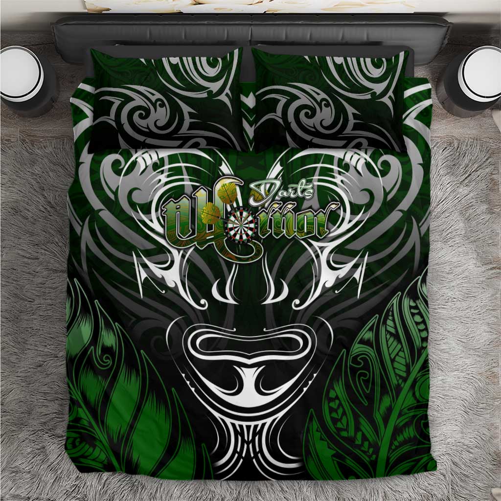 Warriors Maori Darts Bedding Set New Zealand Darts Silver Fern DT02 Green - Polynesian Pride