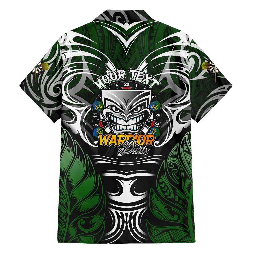 Personalised Warriors Maori Darts Hawaiian Shirt New Zealand Darts Silver Fern DT02 - Polynesian Pride