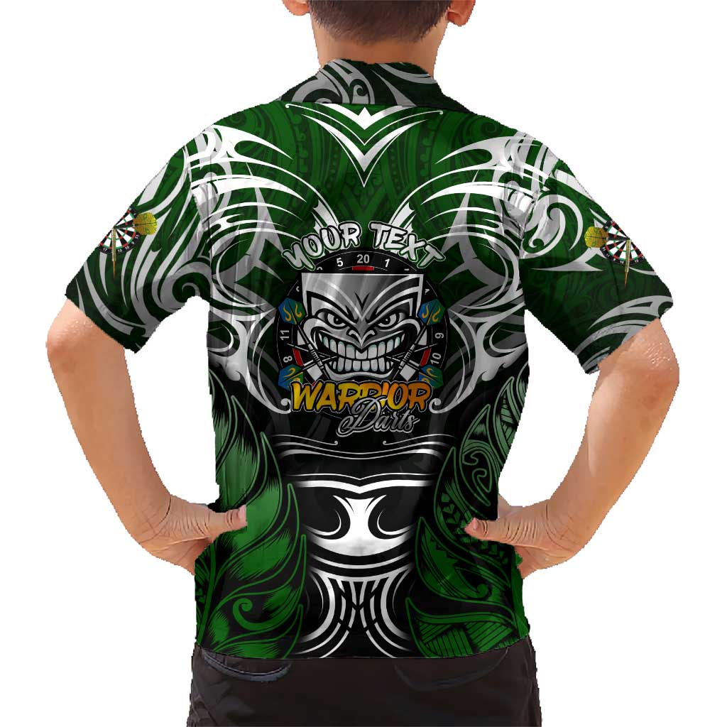 Personalised Warriors Maori Darts Hawaiian Shirt New Zealand Darts Silver Fern DT02 - Polynesian Pride