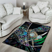 New Zealand Darts Area Rug NZ Paua Shell Maori Fern DT02 - Polynesian Pride
