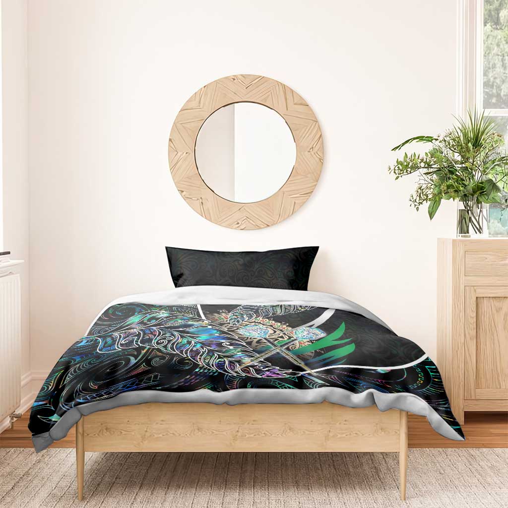 New Zealand Darts Bedding Set NZ Paua Shell Maori Fern DT02 - Polynesian Pride
