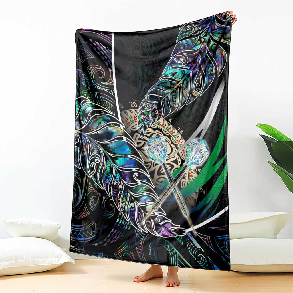 New Zealand Darts Blanket NZ Paua Shell Maori Fern DT02 - Polynesian Pride