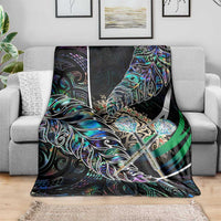 New Zealand Darts Blanket NZ Paua Shell Maori Fern DT02 - Polynesian Pride