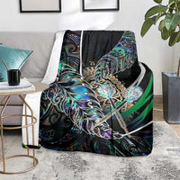 New Zealand Darts Blanket NZ Paua Shell Maori Fern DT02 - Polynesian Pride