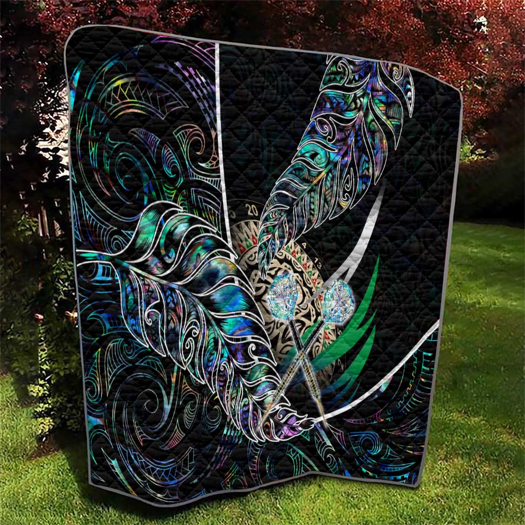 New Zealand Darts Quilt NZ Paua Shell Maori Fern DT02 - Polynesian Pride