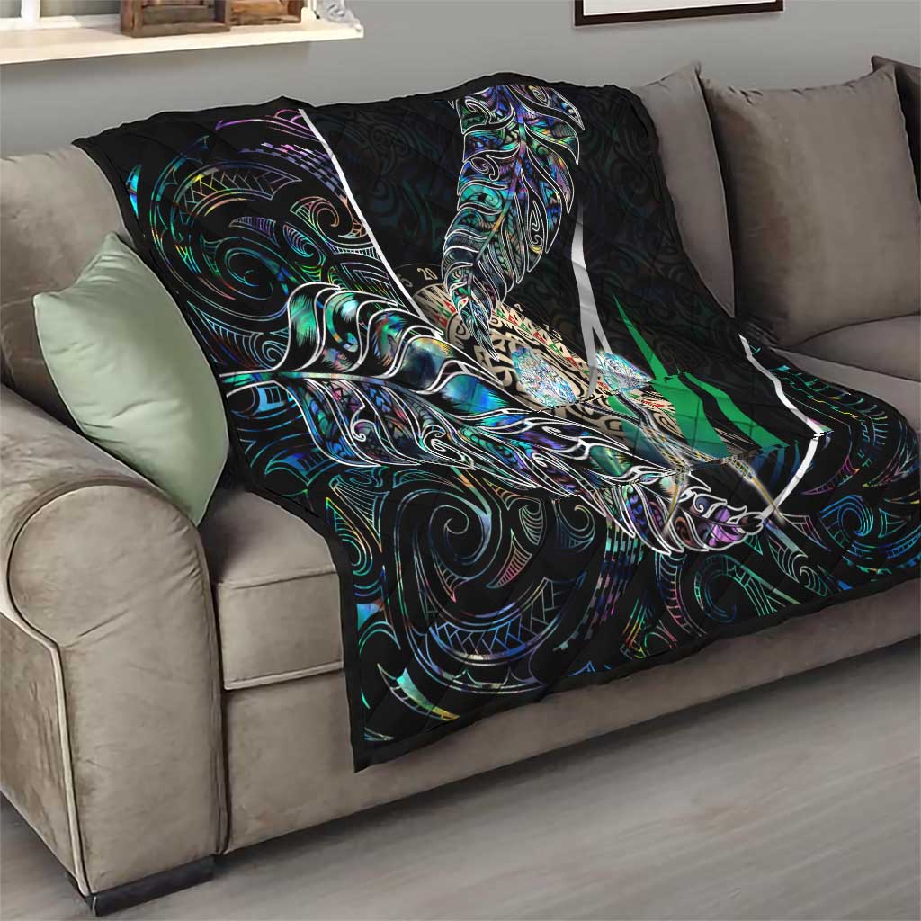 New Zealand Darts Quilt NZ Paua Shell Maori Fern DT02 - Polynesian Pride