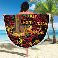 Vanuatu 45th Independence Anniversary Beach Blanket Flower Melanesian Namele Turtle DT02 - Polynesian Pride