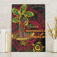 Vanuatu 45th Independence Anniversary Canvas Wall Art Flower Melanesian Namele Turtle DT02 Without Frame Black - Polynesian Pride
