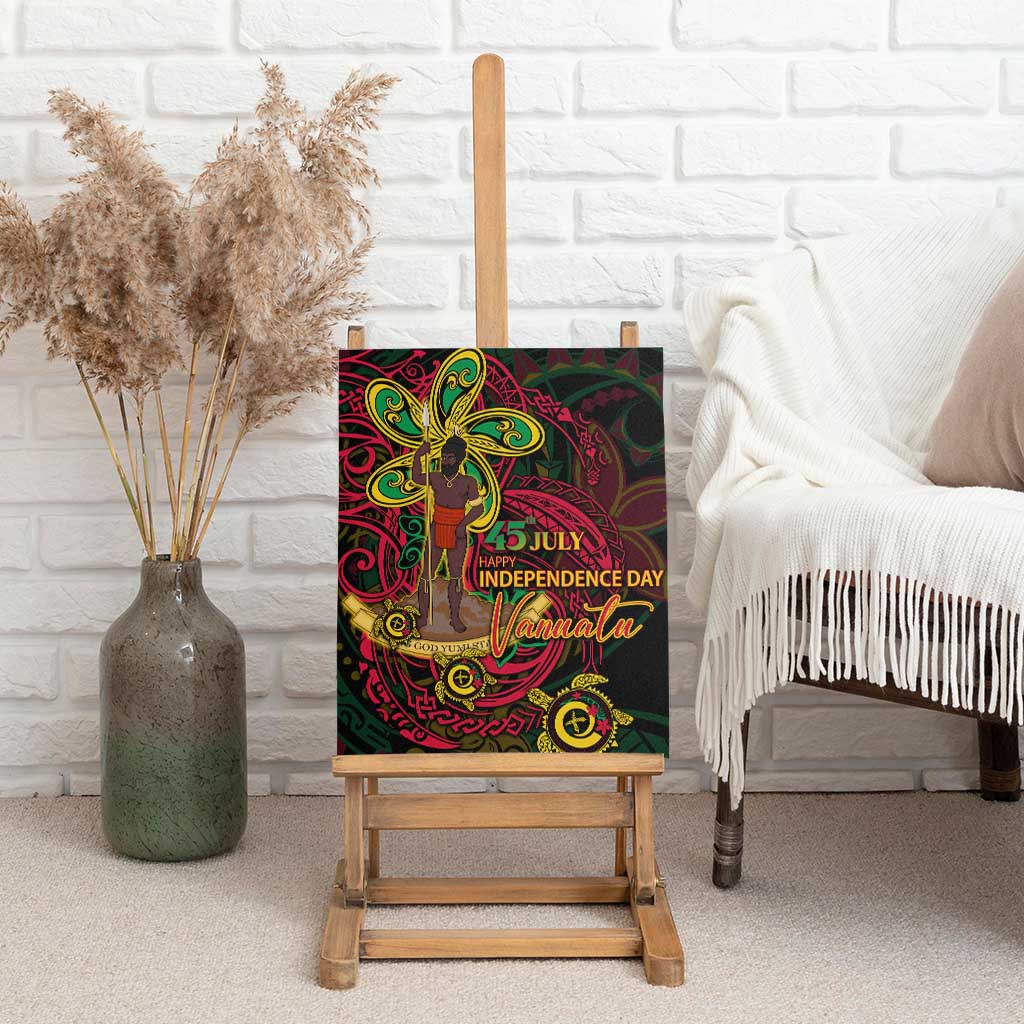 Vanuatu 45th Independence Anniversary Canvas Wall Art Flower Melanesian Namele Turtle DT02 - Polynesian Pride