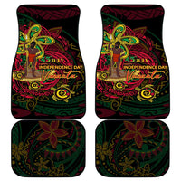 Vanuatu 45th Independence Anniversary Car Mats Flower Melanesian Namele Turtle DT02 - Polynesian Pride