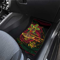Vanuatu 45th Independence Anniversary Car Mats Flower Melanesian Namele Turtle DT02 - Polynesian Pride