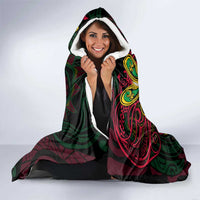 Vanuatu 45th Independence Anniversary Hooded Blanket Flower Melanesian Namele Turtle DT02 - Polynesian Pride