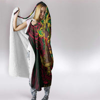 Vanuatu 45th Independence Anniversary Hooded Blanket Flower Melanesian Namele Turtle DT02 - Polynesian Pride