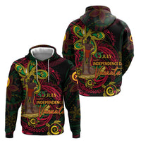 Custom Vanuatu 45th Independence Anniversary Hoodie Flower Melanesian Namele Turtle DT02 - Polynesian Pride