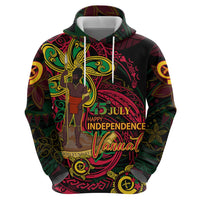 Custom Vanuatu 45th Independence Anniversary Hoodie Flower Melanesian Namele Turtle DT02 - Polynesian Pride