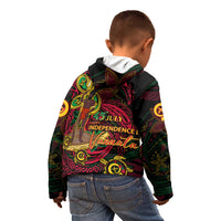 Custom Vanuatu 45th Independence Anniversary Kid Hoodie Flower Melanesian Namele Turtle DT02 - Polynesian Pride