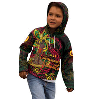 Custom Vanuatu 45th Independence Anniversary Kid Hoodie Flower Melanesian Namele Turtle DT02 - Polynesian Pride