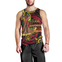 Custom Vanuatu 45th Independence Anniversary Men Tank Top Flower Melanesian Namele Turtle DT02 - Polynesian Pride