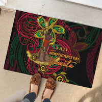 Vanuatu 45th Independence Anniversary Rubber Doormat Flower Melanesian Namele Turtle DT02 - Polynesian Pride