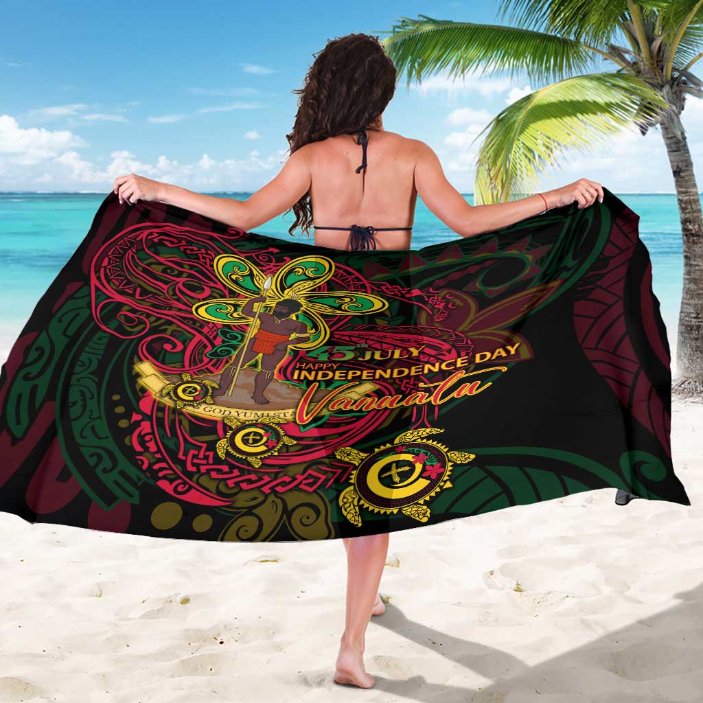 Vanuatu 45th Independence Anniversary Sarong Flower Melanesian Namele Turtle DT02 - Polynesian Pride