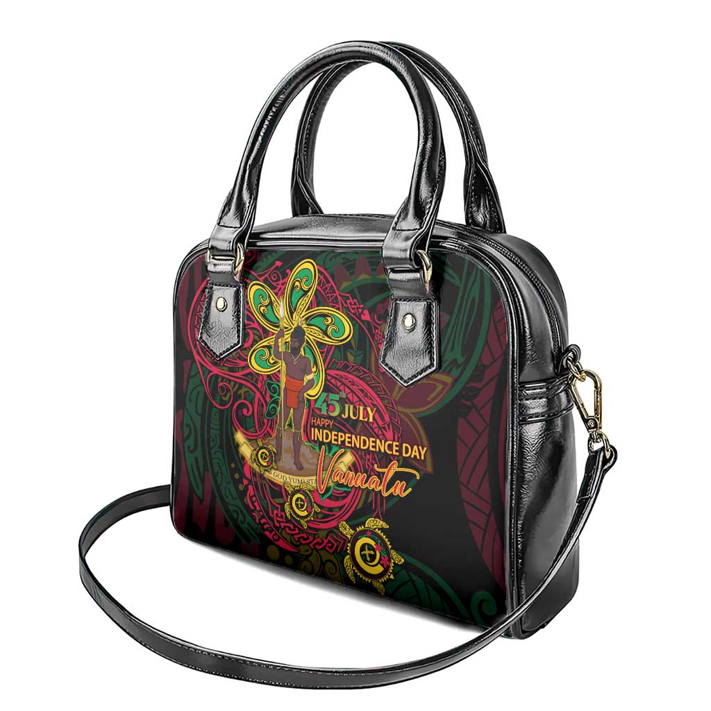Vanuatu 45th Independence Anniversary Shoulder Handbag Flower Melanesian Namele Turtle DT02 - Polynesian Pride