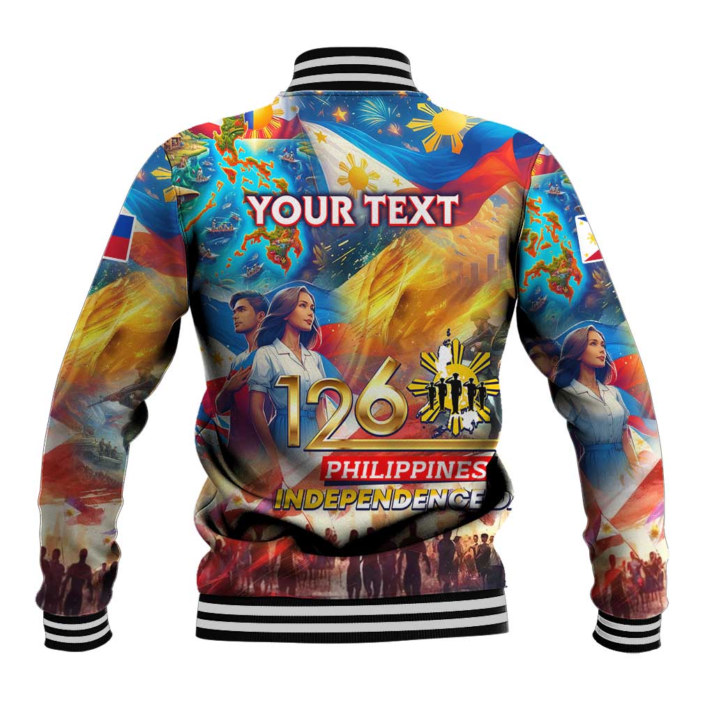 Custom The Philippines 126th Independence Anniversary Baseball Jacket Art Style DT02 - Polynesian Pride