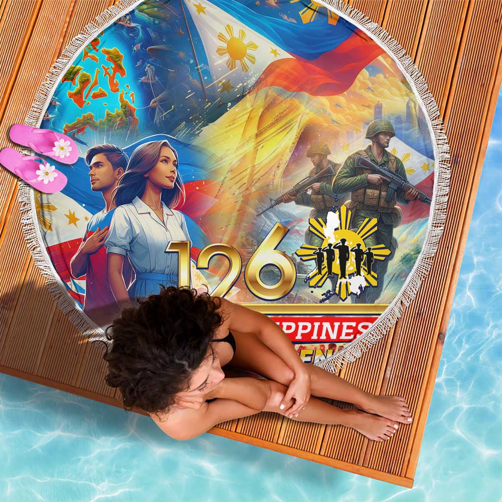 The Philippines 126th Independence Anniversary Beach Blanket Art Style DT02 - Polynesian Pride